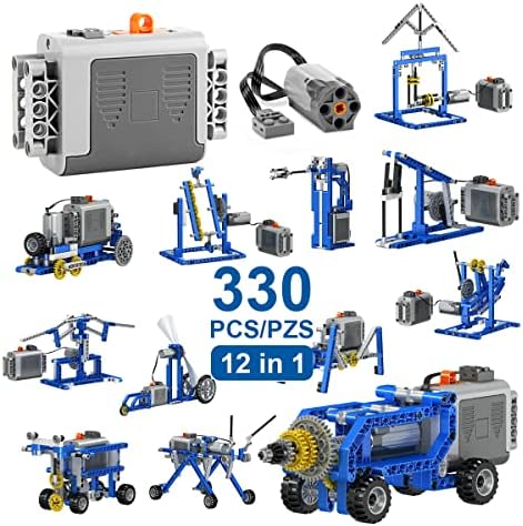 330PCS Building Kit, 12 in 1 STEM Toys with Electric Power Motor for Kids by Maiwaput
