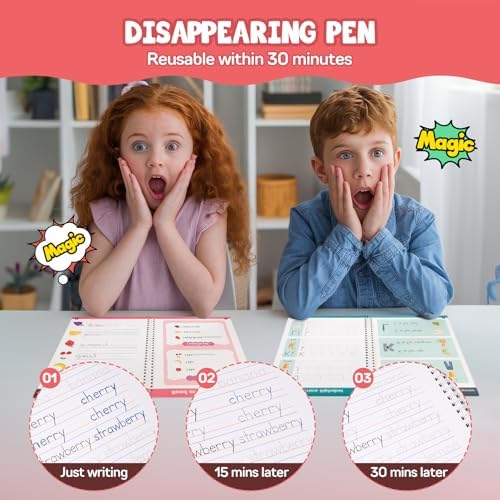 Magic Grooved Writing Practice Books for Kids 3-8, 6 Books - Image 5