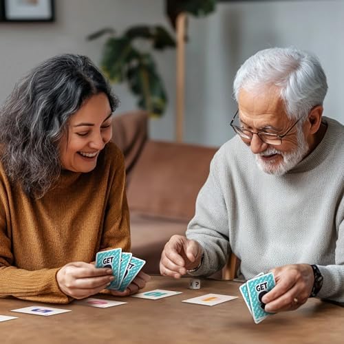 GET 9 Card and DICE Game, Family Game for 2-4 Players, 78 Cards with 4 Wooden Dice, Multiple Skill Levels - Image 5