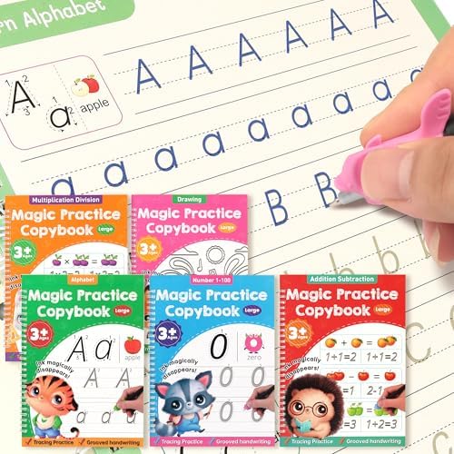 Magic Grooved Writing Practice Books, Grooved Handwriting Practice for Kids by Unknown