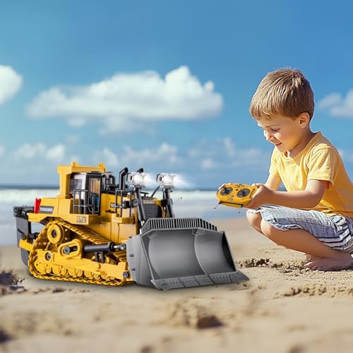 Remote Control Bulldozer Toys, Construction Vehicles Trucks for Kids - Image 4