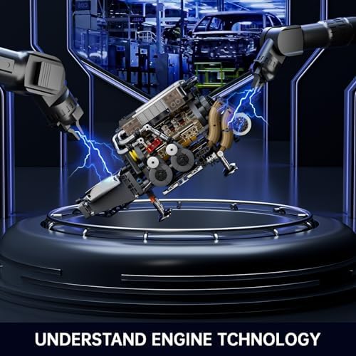 Mould King W16 Engine Kits that Runs, Build Your Own Twin V8 Engine, Visible Car Motor Blocks Set, Physical Science Experiment Models for Teens, Best STEM Toy Gifts for 14+ and Adult 10131 (952 Pcs) - Image 6