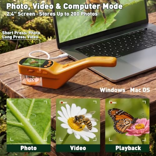 SEEKID Bug Catcher for Kids with 2.4" Screen (Yellow) - Image 2