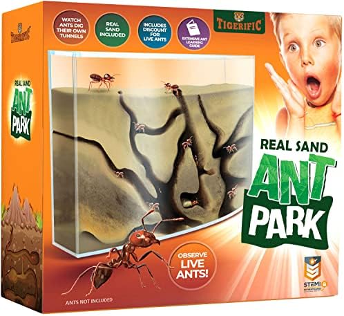 Ant Farm for Live Ants - Real Sand Ant Colony Kit for Kids -Fun Science Habitat Set for Children, Watch Ants Dig Tunnels, Carry Sand, Hide and Drag Their Food by Tigerific