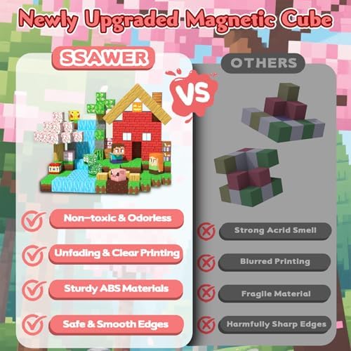 Magnetic Blocks, 208PCS Toys Building Cube Birthday Gifts for Kids - Image 4