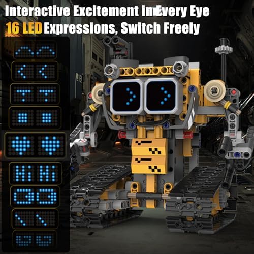 Gohero Robot Building Kit，5 in 1 STEM Toys for Boys Toys Age 8-10 with Remote & App Control，Robotics Technic Kits with 16 LED Expressions，Christmas & Birthday Gifts for Teen Boys & Grils (373 PCS) - Image 2