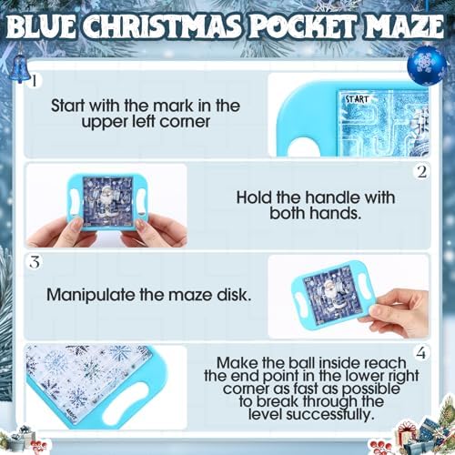JellyArch 36 Pcs Mini Maze Puzzle Bulk Small Handheld Cube,Winter - Image 4