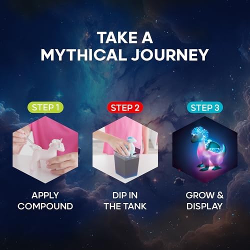 Discovery™ Dragon & Unicorn Crystal Grow Kit, DIY STEM Activity Set, Educational Arts & Crafts for Kids, Children's Chemistry & Science Learning Toy, Fun & Safe Science Project Gift Ages 8+ - Image 3