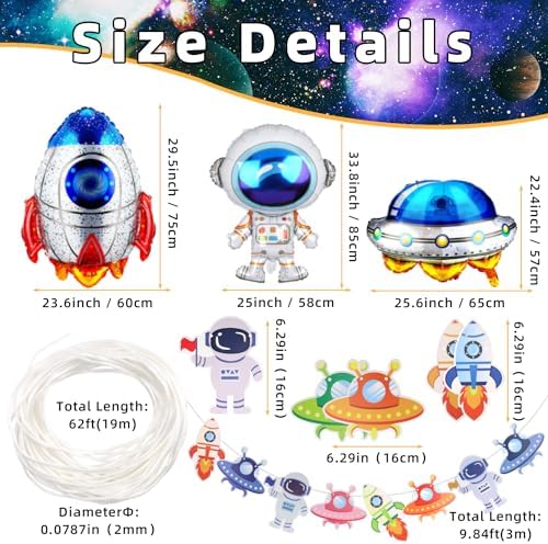 Planet Paper Lanterns, Planet Lanterns, 25 Pcs Paper Lanterns Party Decorations, Space Paper Lanterns for Kids Space Theme Party, Birthday Room Decorations - Image 3