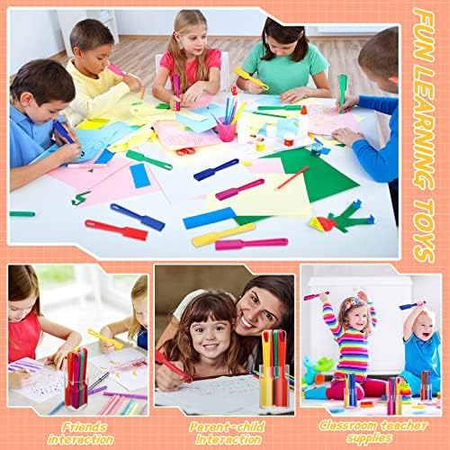 Honoson Magnet Wands for Kids Classroom Educational Learning Kits Rainbow Magnetic Wand Bulk 8 Inch Preschool Science Experiment Tools Learning Toys Bingo Games, 6 Colors (12 Pcs) - Image 3