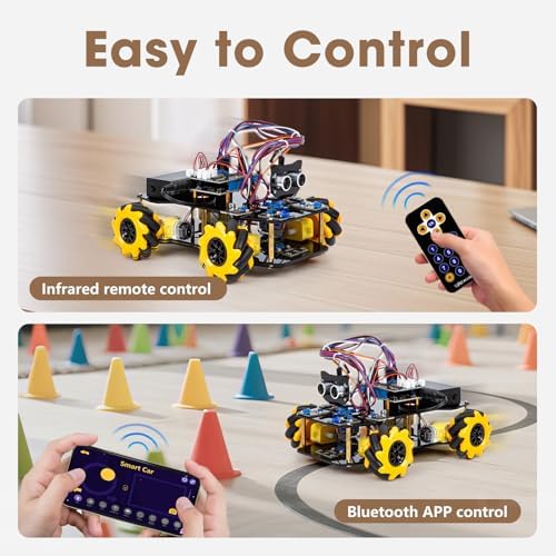 ACEBOTT Robot Kit, Robotics for Kids Ages 8-12 12-16, STEM Toys for Boys with Remote & App Control, Arduino & Scratch Compatible, Science Kits for Kids Age 8-12 12-16, for Boys & Girls(Yellow) - Image 3
