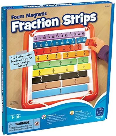 Educational Insights Foam Magnetic Fraction Strips for Kids Ages 6+ - Image 4