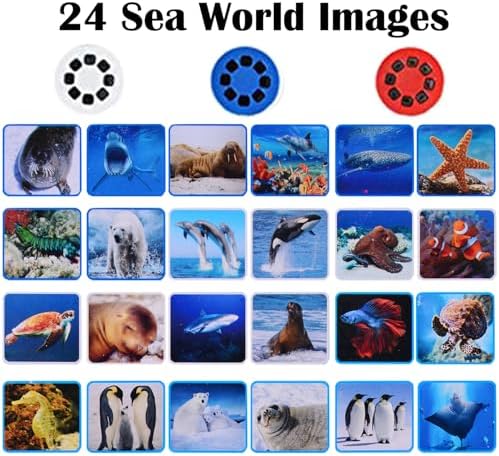 Georgie Porgy Children Projector Toys Educational Science Set Wall Ceiling Tent Torch Flashlight for Kids Gifts for Boys Girls (Sea Animal) - Image 4