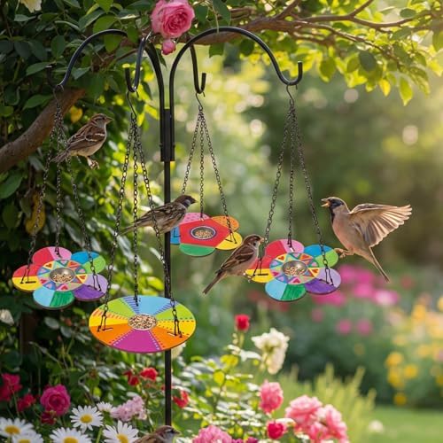 24 Pack Bird Feeder Craft Kits with Metal Chains for Fall, Flower,Round - Image 6
