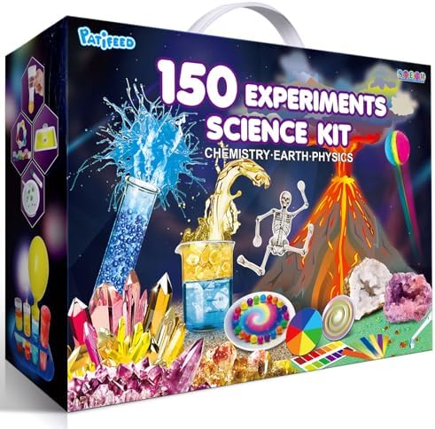 PATIFEED 150 Experiments Science Kit for Kids Chemistry Set by PATIFEED