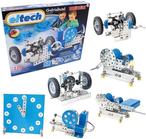 Eitech Classic Series Gearwheel Science Kit, Intro to Engineering and STEM Learning, Steel by Eitech