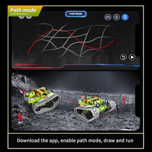 5 in 1 STEM Robot Building Kit, APP & Remote Control Interstellar Building Robot, DIY Robotics Building Toys/RC Car/Tank with Light, Space Building Toy Gifts for Boys Girls Kids 8-16 Science Learning - Image 5