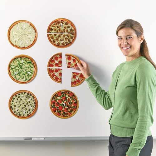 Learning Resources Magnetic Pizza Fractions - Montessori Math Manipulatives, Addition and Subtraction, Critical Thinking Skills, Classroom Must Haves, Homeschool Supplies, Gifts for Students - Image 3
