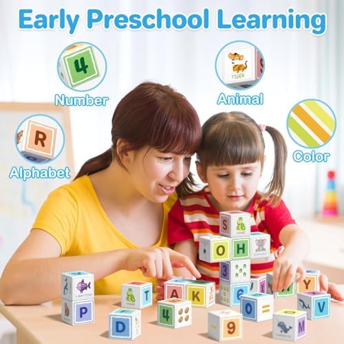 Magnetic Blocks for Kids Ages 3+, 3D Alphabet & STEM Building Cubes - Image 4