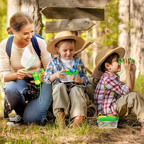 2Sets Bug Catcher for Kids - Sturdy Bugs Catching Kit Gifts with Binoculars Butterfly Net Collector Insect Catcher Tweezer, Bug Habitat Outdoor Explorer Kit for 3 4 5 6 7 8 Children - Image 4
