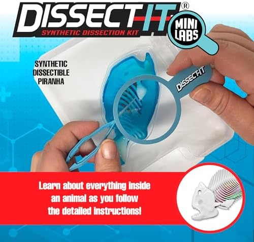 Top Secret Toys Dissect-It Mini Labs Piranha Lab Dissection Kit for Kids, Realistic Synthetic Kids Science Kit - On, Biology and Animal Anatomy, STEM Toy, Ages 6+ - Image 2