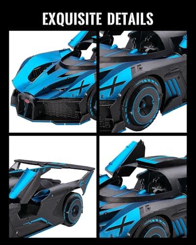 Piececool 3D Puzzle Blue Supercar Model Building Kits for Adults DIY Assembly Brain Teaser Puzzle, Best Gifts & Desk Decor - Image 4