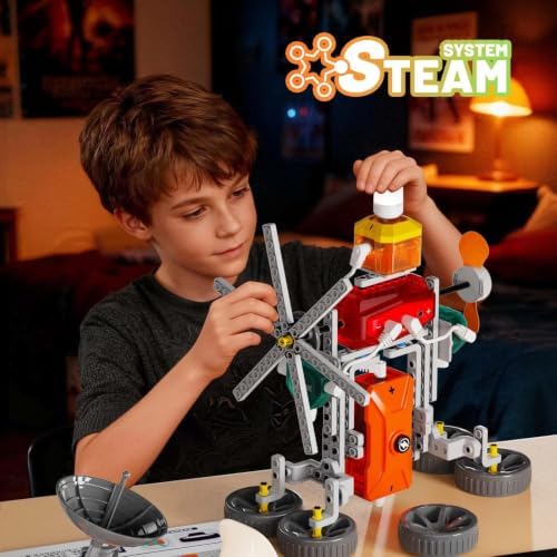 2-in-1 STEM Kit for Kids 3+, 218 Pcs Circuit & Car Building Set - Image 5