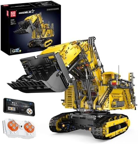 Mould King 17070 RC Excavator Building Set for Adults, 4767 Pieces Truck Construction Vehicle Model, APP Remote Control Truck with Engines, STEM Engineering Toys by MouldKing