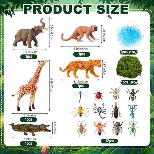 AmazingSpark 72 Pcs Rainforest Diorama Box Kit Jungle Habitat Project - Image 2