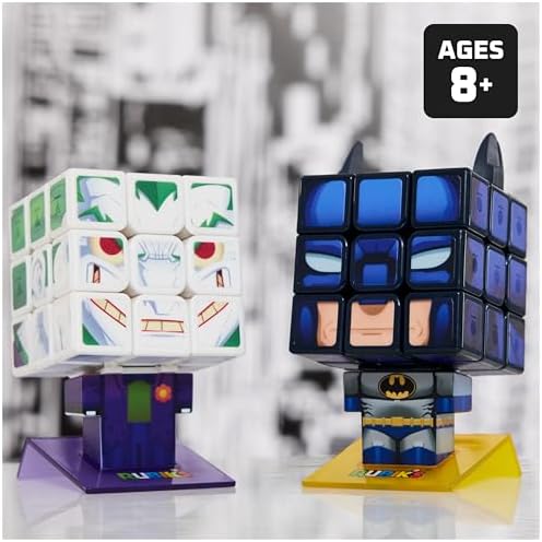Rubik’s Cube, Batman & Joker Cubers, Amazon Exclusive 2-Pack, DC Comics Collectible Fidget Toy & Desk Decor, Challenging Brain Teaser for Fans of Batman Toys, for Ages 8 & Up - Image 2