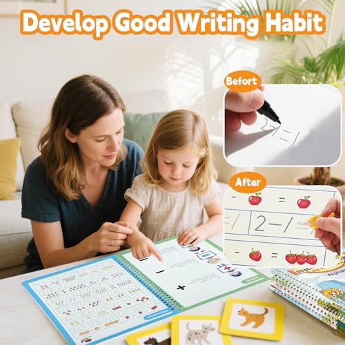 Magic Grooved Writing Practice Books, Reusable Handwriting Workbook - Image 6