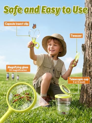 Acoath Microscope for Kids, Bug Catcher, 2.4" IPS Screen Bug Catching Kit - Image 2