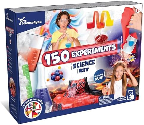 Science4you 150 Science Experiments for Kids Ages 8-12 - Super Science Kits for Kids, Chemistry Set + Stem Toys, Gifts for Boys and Girls Age 8 9 10+ by Science4you