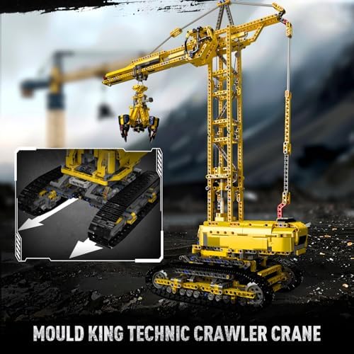 Mould King MOC Crawler Crane Advanced Building Kit for Adults, MOC Mobile Crane Heavy-Duty Truck Sets to Build, APP Control Large Engineering Vehicles, Construction Model Toy for Youth (1731 PCS) - Image 2