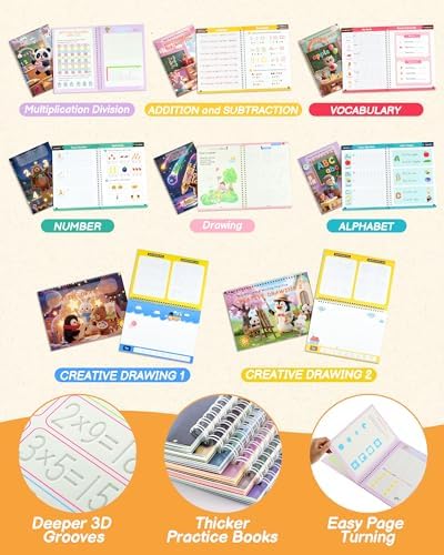Motor Magic Happy Writer System - Grooved Writing Books for Kids 3-5 - Image 3