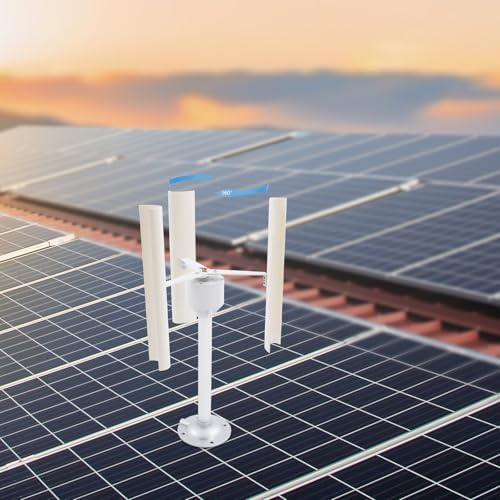 Vertical Axis Wind Turbine, 12V 40W 3-Phase Permanent Magnet Motor, DIY Wind Power Generator Kit with Low Noise ABS Blades for Home, Science Education, Off-Grid Projects - Image 6