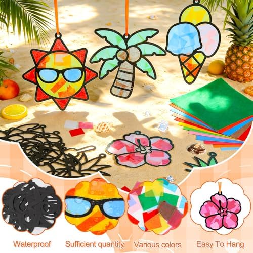 Qyeahkj 36Set Hawaiian Suncatchers Crafts Kit for Kids - Image 3