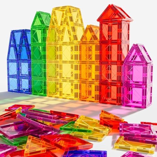 Magnetic Tiles Building Blocks for 3 4 5 6 7 8+ Years Old Boys Girls by Mruikeny