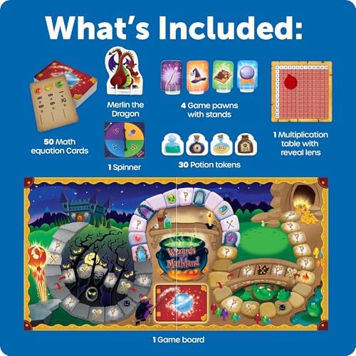 Learning Resources Wizards of Mathland - Multiplication Math Games for Kids, 2nd - 3rd Grade Classroom Board Game, Fun Educational Homeschool Games for Elementary Kids, Math Learning Board Game - Image 6