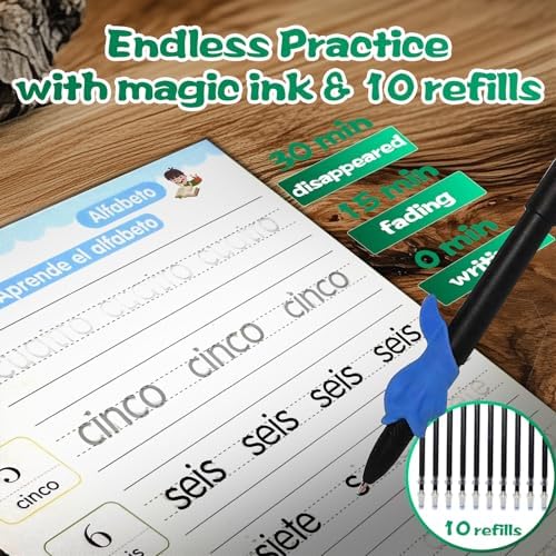 Magic Grooved Writing Practice for Kids - Spanish, Small, 4 PCS - Image 4