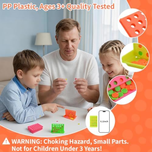 Mini 4 in a Row Game, Pack of 12 Pack Birthday Party Favors for Kids Age 4-12, Mini Connect 4 Bulk for Goodie Bags Classroom Rewards Pinata Fillers & Birthday Return Gifts - Image 7
