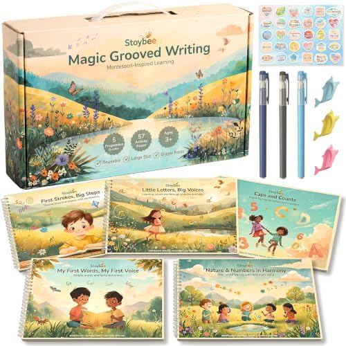 Magic Grooved Writing Practice for kids Ages 3-7, Kindergarten Workbooks by Unknown