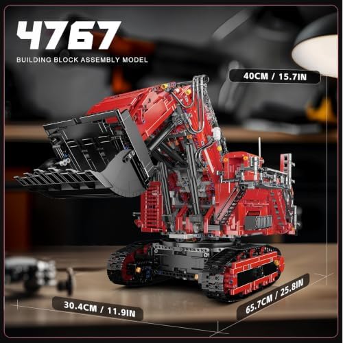 Mould King 17071 RC Excavator Building Set for Adults, 4767 Pieces Truck Construction Vehicle Model, APP Remote Control Truck with Engines, STEM Engineering Toys - Image 7