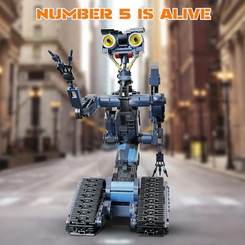 iATOM 1176 Pieces Johnny 5 Robot Building Set with Remote Control - Rechargeable, Gift for Adults Men, STEM Tech Movie Robotic Figure Model Kit - Image 5