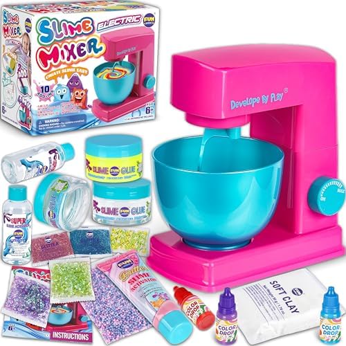 Electric Slime Mixer Machine Kit for Kids, FunKidz Twist Mixing Glue and Activator to Making Slime Automatic Craft Toy for Girls Ages 8-12 Boys Gifts by FUNKIDZ