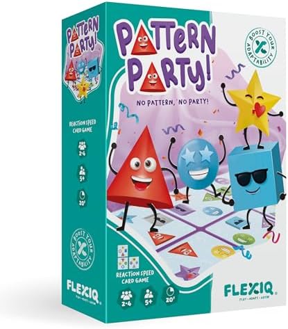 Pattern Party — Head-to-Head Puzzle Game by FlexiQ, Brain Teasers for Kids 5+, Board Games for Family Night by Relatable
