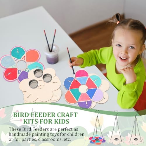 24 Pack Bird Feeder Craft Kits with Metal Chains for Fall, Flower - Image 5