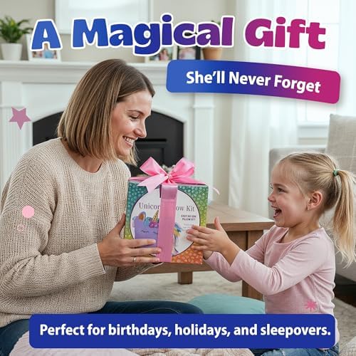 Pinwheel Crafts No Sew Unicorn Pillow Kit for Girls Ages 4-8, Purple - Image 7