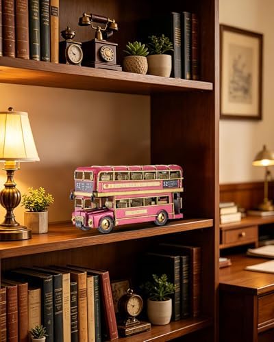 Piececool 3D Metal Puzzles Double-Decker Bus Metal Model Kits for Adults Collectible Interactive DIY Building Model,Desk Decor, Engineering Gifts for Men Teens 16+ - Image 2