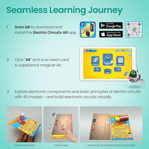 STEM Circuits Learning Kit for Kids | Hands-On Electronics Projects with Augmented Reality Educational Flashcards | Homeschool & Classroom Science Activity with Learning App - Image 4
